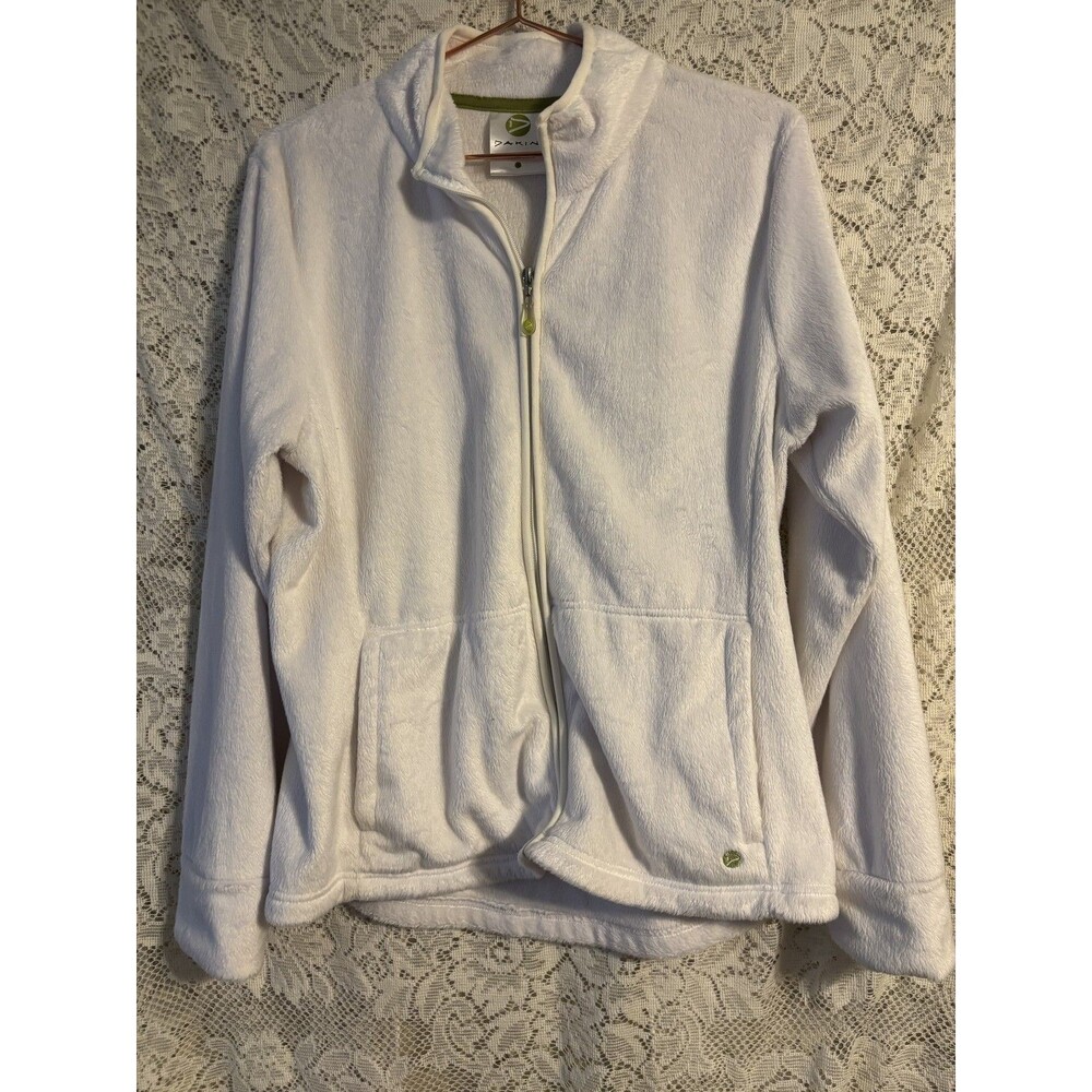 Dakini White Plush Fleece Full-Zip Jacket XL